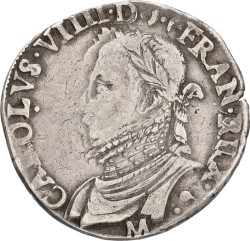 France. Charles IX. Teston. 1569. F.