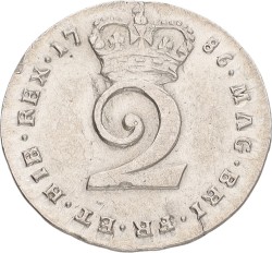 Great Britain. George III. 2 Pence - Maundy. 1786. XF +.