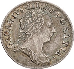 Great Britain. George III. 3 Penny - Maundy. 1763. XF +.