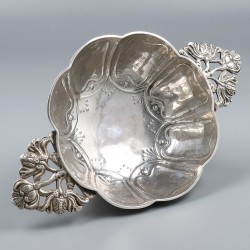 Brandewijnkom, Pieter van Hoorn (1656-1691), Haarlem 1663, zilver.