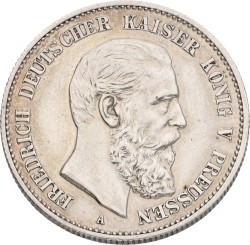 German States. Prussia. Friedrich III. 2 mark. 1888. XF.