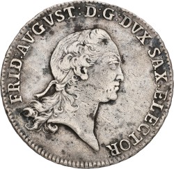 German States. Saxony-Albertine. Friedrich August III. ½ Thaler. 1770. VF.