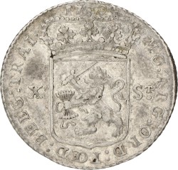 Halve generaliteitsgulden van X stuiver. Utrecht. 1794. XF -.