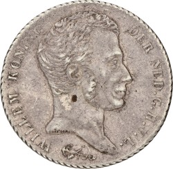 1 Gulden. Nederlands-Indië. Willem I. 1840. VF.