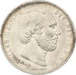 2½ Gulden. Willem III. 1951 - with dot. VF / XF.