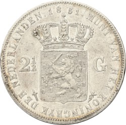 2½ Gulden. Willem III. 1951 - with dot. VF / XF.