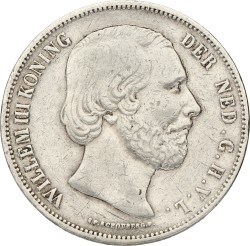 2½ Gulden. Willem III. 1850. VF.