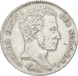 1 Gulden. Nederlands-Indië. Willem I. 1821. VF -.