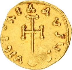 Byzantine Empire. Tiberius II. Semissus. ND (698 - 705 AD). VF.