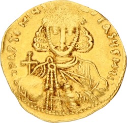 Byzantine Empire. Tiberius II. Semissus. ND (698 - 705 AD). VF.