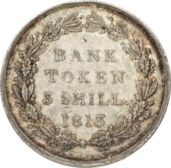 Great Britain. George III. Bank Token 5 Shillings. 1813. VF.