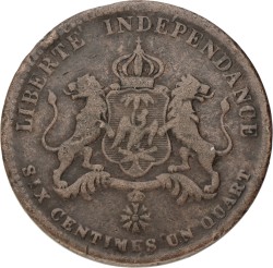 Haiti. Faustin I. 6¼ Centimes. 1850. F.