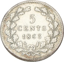 5 Cent. Willem III. 1853. VF.