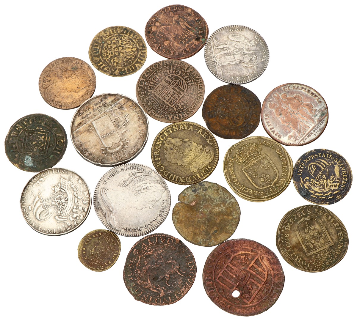 Europe. 18th - 19th century. Lot (19) Diverse jetons. Average VF.