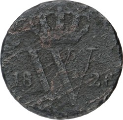 ½ Cent. Willem I. 1826 B. F / VF.