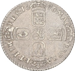 Great Britain. William III. 6 Pence. 1696. VF.