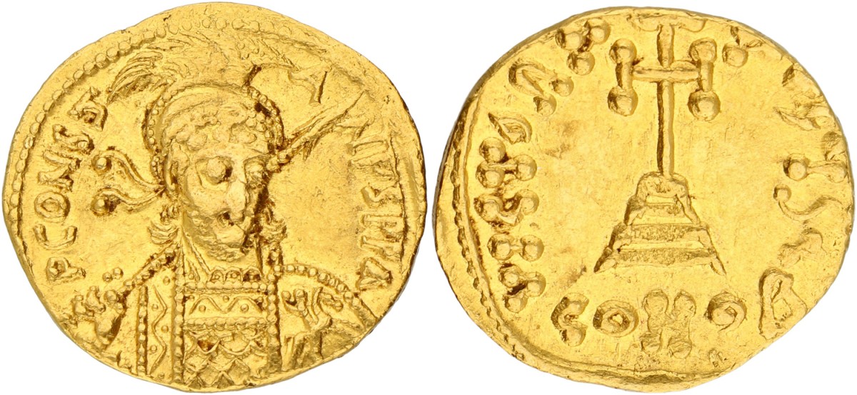 Byzantine Empire. Constantinople. Constantine IV. Solidus. ND (681 - 685 AD). VF.