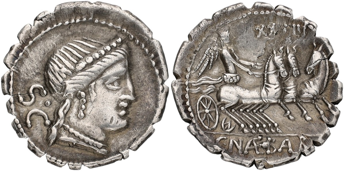 Roman Republic. C. Naevius Balbus. Denarius. ND (79 BC). XF.