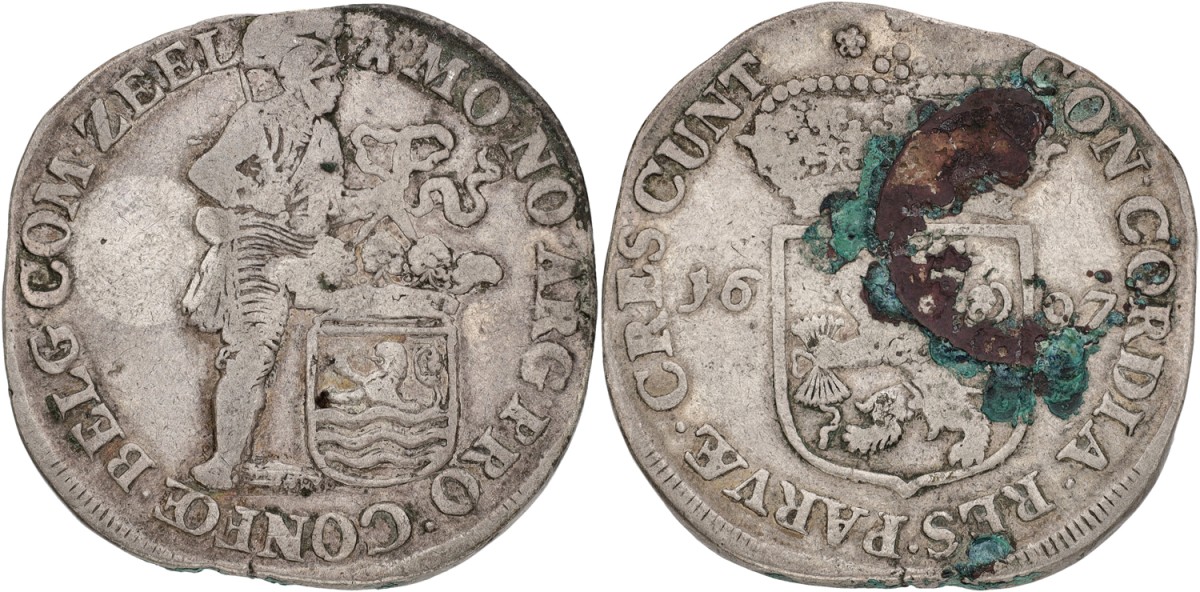 Zilveren dukaat. Zeeland. 1697. F / VF.