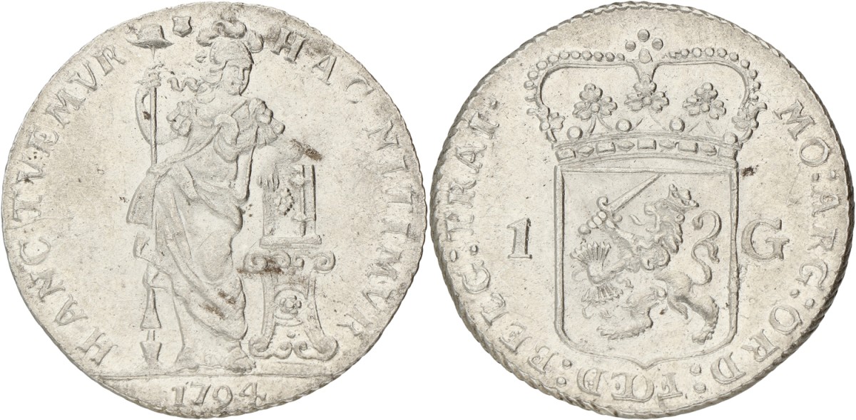 Gulden - generaliteits. Utrecht. 1794. XF +.