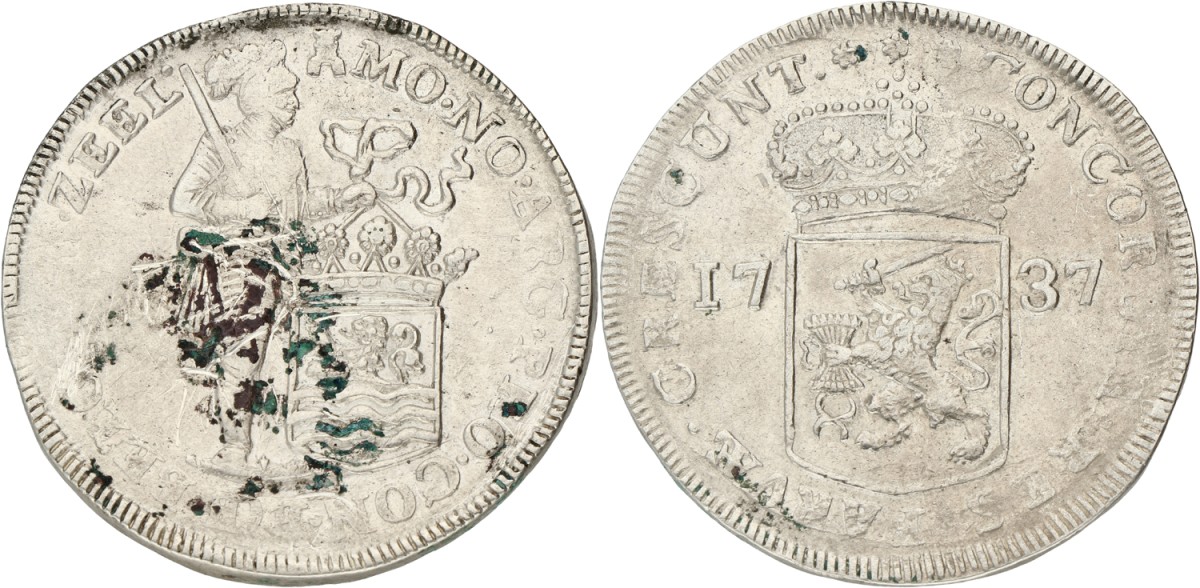 Zilveren dukaat. Zeeland. 1737. VF -.