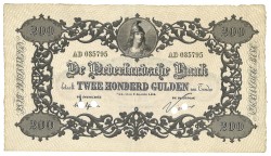 Nederland. 200 Gulden. Bankbiljet. Type 1860. RRR. - Prachtig