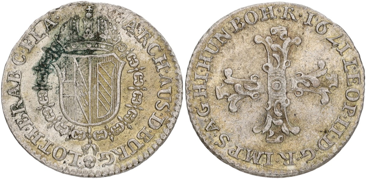 10 Oord. Brabant. Brussel. Leopold II. 1791. XF.