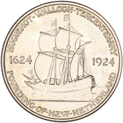 USA. 'Huguenot-Walloon Tercentenary' ½ Dollar. 1924.