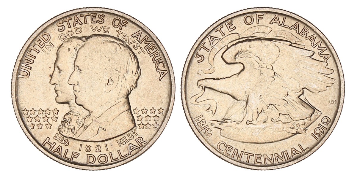 USA. 'Alabama Centennial 1819-1919' ½ Dollar. 1921.