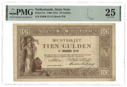 Nederland. 10 Gulden. Bankbiljet. Type 1898 - 1914. - PMG 25