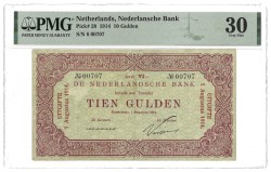 Nederland. 10 Gulden. Bankbiljet. Type 1914. - PMG 30