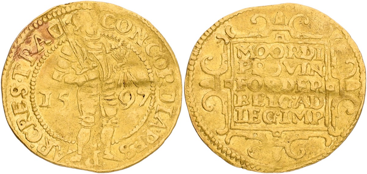 Gouden dukaat. Utrecht. 1597. VF.