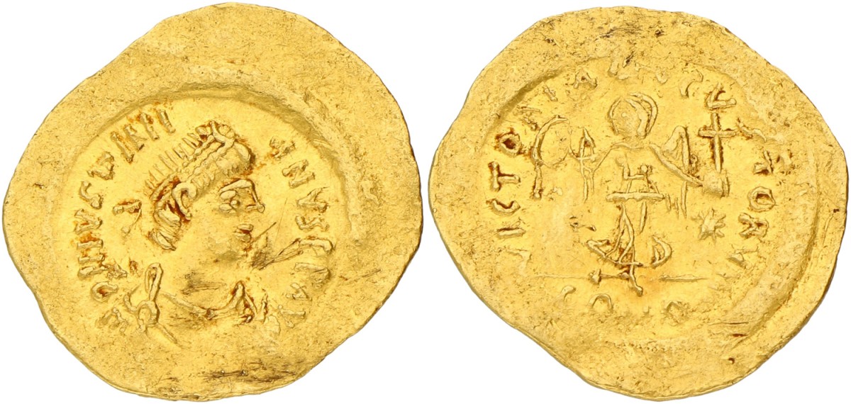 Byzantine Empire. Justinianus I. Semissis. ND (518 - 527). VF.