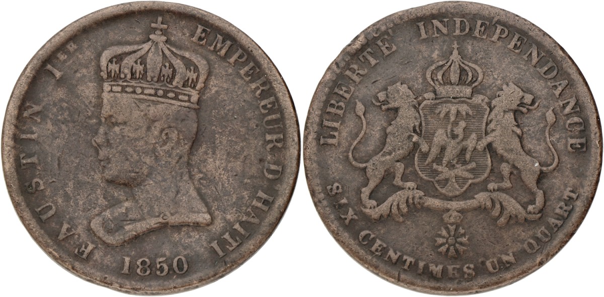 Haiti. Faustin I. 6¼ Centimes. 1850. F.