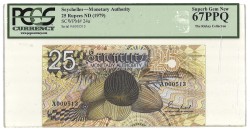Seychelles. 25 Rupees. Banknote. Type 1979. - PCGS 67PPQ