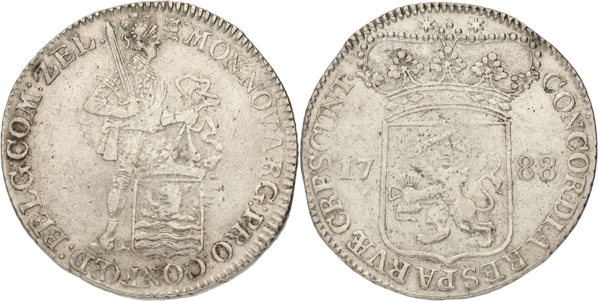 Zilveren Dukaat. Zeeland. 1788. VF.