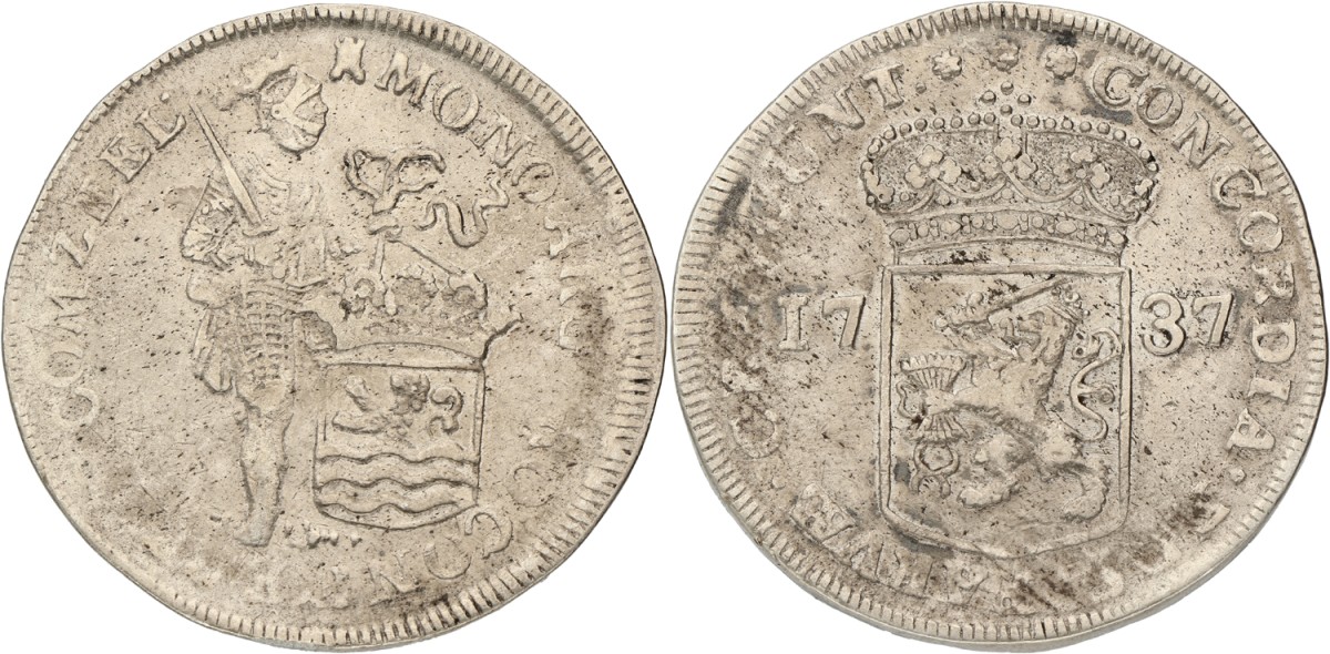 Zilveren Dukaat. Zeeland. 1737. VF.