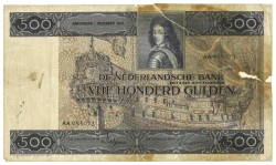 Nederland. 500 Gulden. Bankbiljet. Type 1930. Type Hollandia. - Fraai.