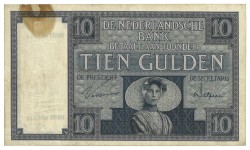 Nederland. 10 Gulden. Bankbiljet. Type 1931. Type Zeeuws Meisje. - Zeer Fraai