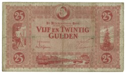 Nederland. 25 Gulden. Bankbiljet. Type 1939. Type Willem Mess. - Zeer Fraai.