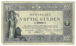 Nederland. 50 Gulden. Bankbiljet. Type 1885. Type Zeldzaam. - Zeer Fraai