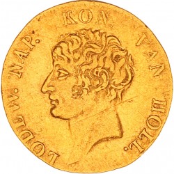 Gouden dukaat (2e type) Lodewijk Napoleon 1809. Zeer fraai +.