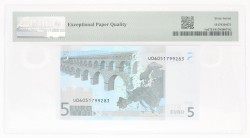 France. 5 Euro. Banknote. Type 2002. - PMG 67EPQ