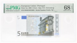 Portugal. 5 Euro. Banknote. Type 2002. - PMG 68EPQ