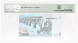 Ireland. 5 Euro. Banknote. Type 2002. - PMG 68EPQ