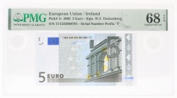 Ireland. 5 Euro. Banknote. Type 2002. - PMG 68EPQ