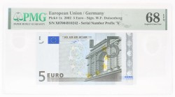 Germany. 5 Euro. Banknote. Type 2002. - PMG 68EPQ
