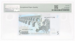 Italy. 5 Euro. Banknote. Type 2002. - PMG 66EPQ