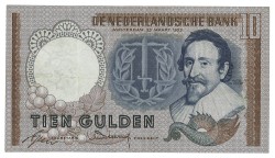 Nederland. 10 Gulden. Bankbijlet. Type 1953. Type Replacement. - Zeer Fraai +.