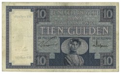 Nederland. 10 Gulden. Bankbiljet. Type 1927. Type Zeeuws Meisje. - Zeer Fraai.